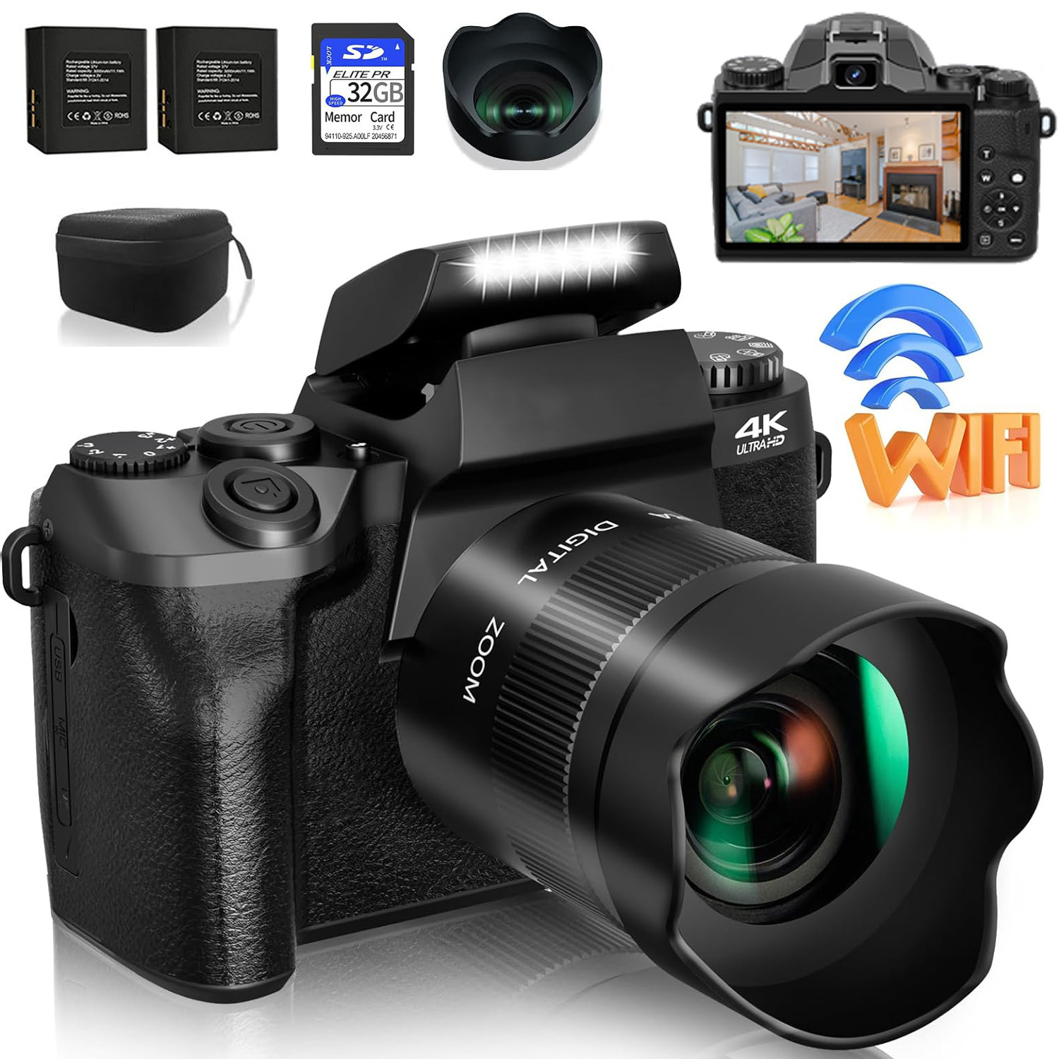 Photography Youtube - 64MP 디지털 카메라 SLR DSLR 사진