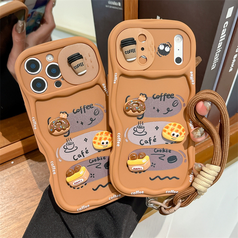Camera Wrist Strap - 3D 만화 빵 모양 손목 스트랩