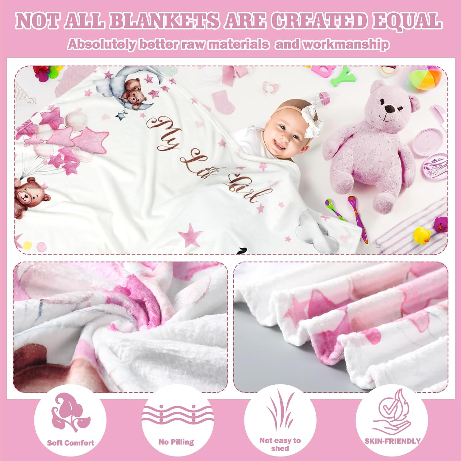 비카마 월간 아기 성장 기록 사진 촬영 담요 곰 별 풍 - Photography Newborn 리뷰 및 가격