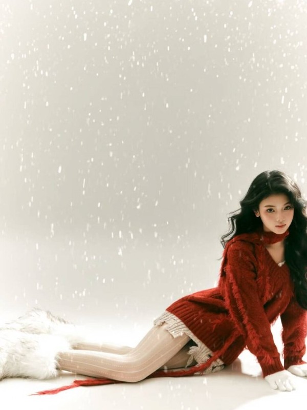 2025 새로운 빨간 스웨터 아트 사진 촬영 의상 소녀 - Photography Year 리뷰 및 가격
