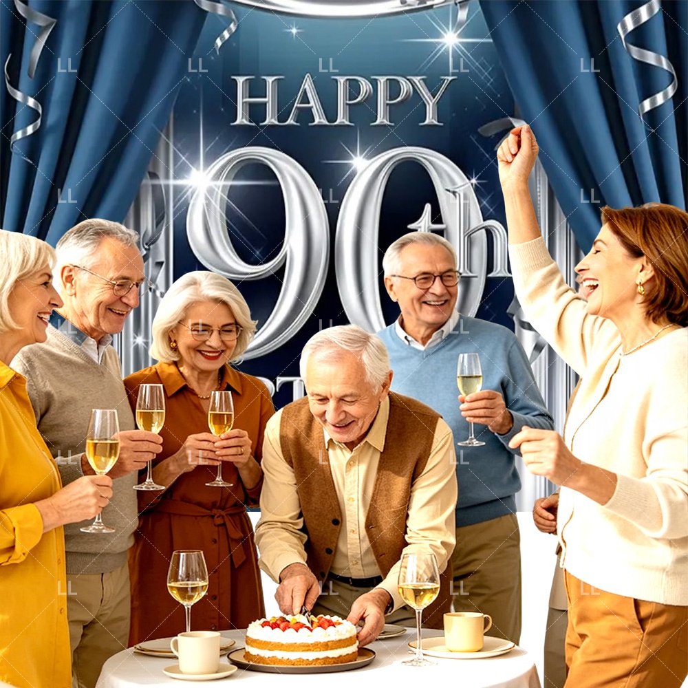 90번째 생일 사진 배경 블랙 골드 파티 장식 풍선 장 - Photography Of A Man 리뷰 및 가격