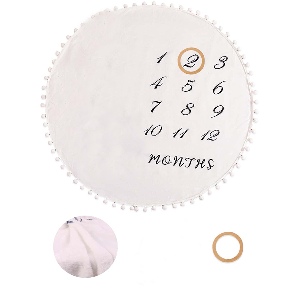 플란넬 월별 성장 담요 아기 첫해 달력 월간 성장 차트 - Photography Newborn 리뷰 및 가격
