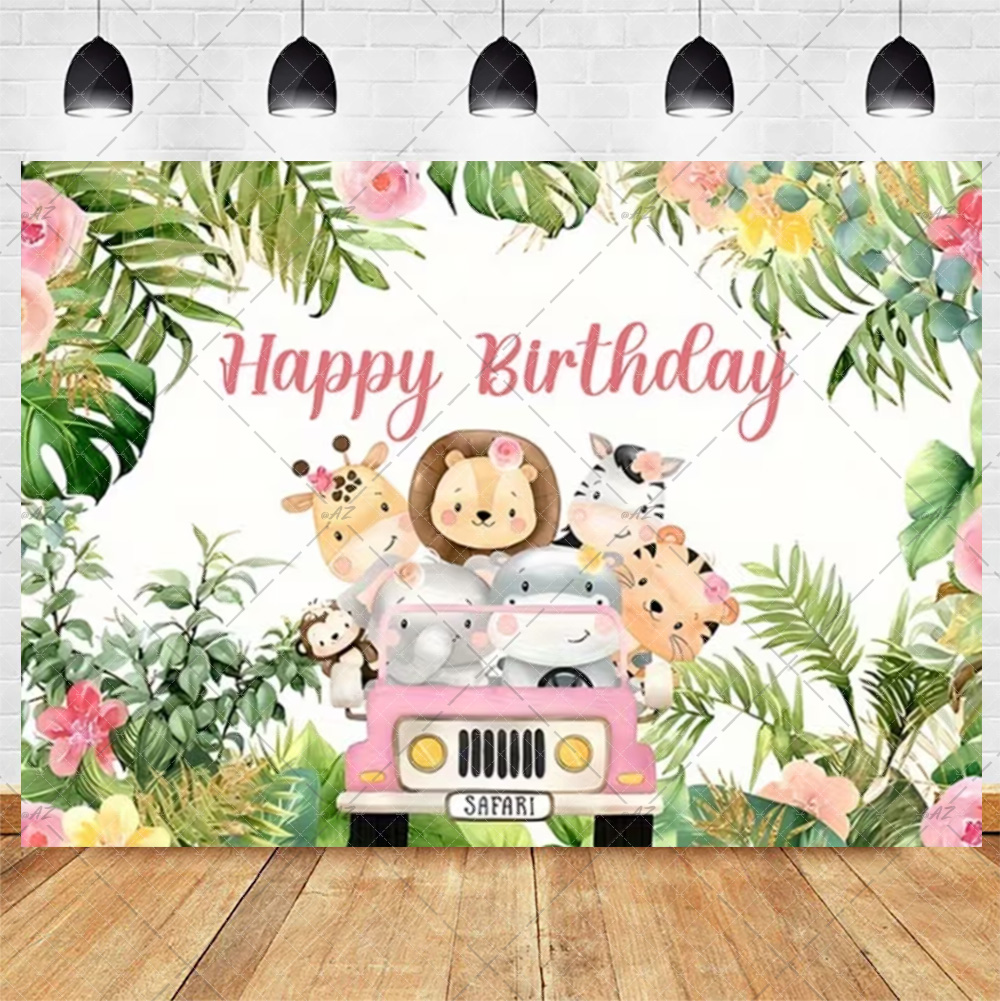 열대 정글 사파리 사진 배경 야생 동물 아이 생일 파티 - Photography Sport 리뷰 및 가격